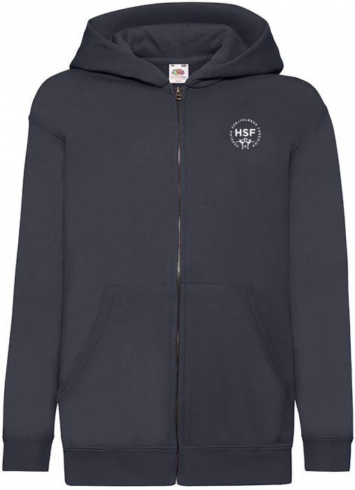 Fruit of the loom - Hsf Classic Hoodie W. Zip Kids - Deep Navy