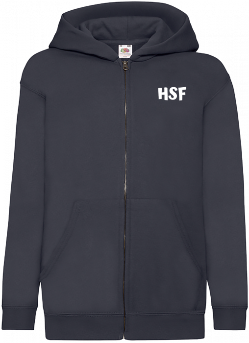 Fruit of the loom - Hsf Classic Hoodie W. Zip Kids - Deep Navy