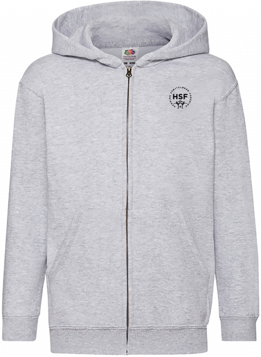 Fruit of the loom - Hsf Classic Hoodie W. Zip Kids - Heather Grey