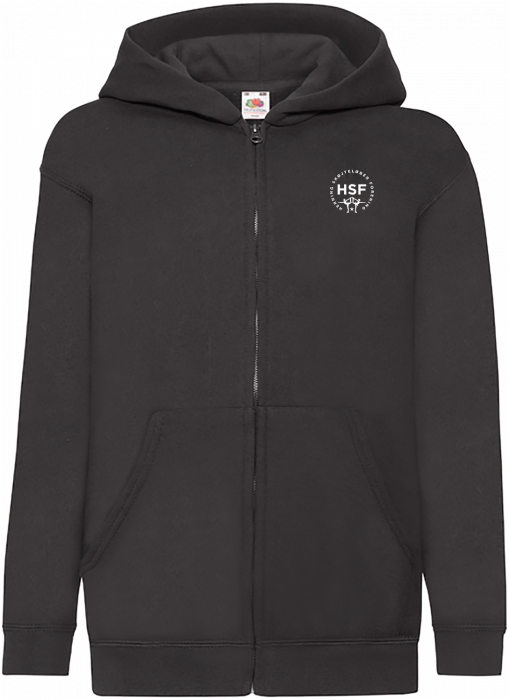 Fruit of the loom - Hsf Classic Hoodie W. Zip Kids - Czarny