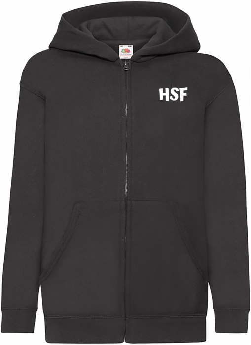 Fruit of the loom - Hsf Classic Hoodie W. Zip Kids - Zwart